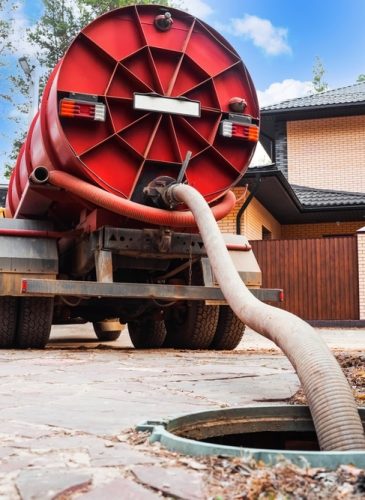 Sewage,Tank,Truck.,Sewer,Pumping,Machine.,Septic,Truck.,Pipe,In